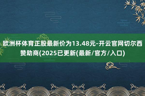 欧洲杯体育正股最新价为13.48元-开云官网切尔西赞助商(2025已更新(最新/官方/入口)