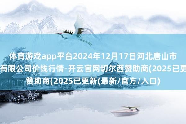 体育游戏app平台2024年12月17日河北唐山市荷花坑市集规划责罚有限公司价钱行情-开云官网切尔西赞助商(2025已更新(最新/官方/入口)