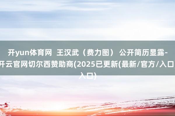开yun体育网  王汉武（费力图） 公开简历显露-开云官网切尔西赞助商(2025已更新(最新/官方/入口)