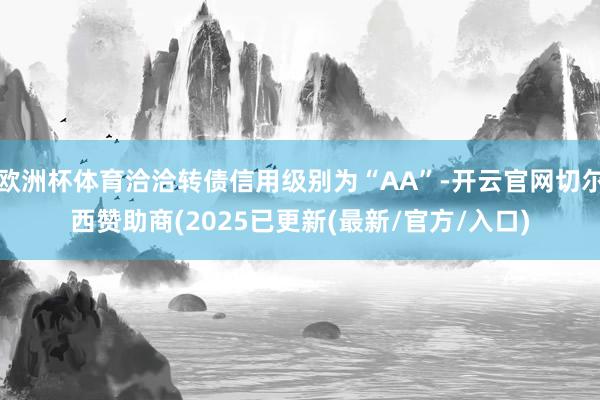 欧洲杯体育洽洽转债信用级别为“AA”-开云官网切尔西赞助商(2025已更新(最新/官方/入口)
