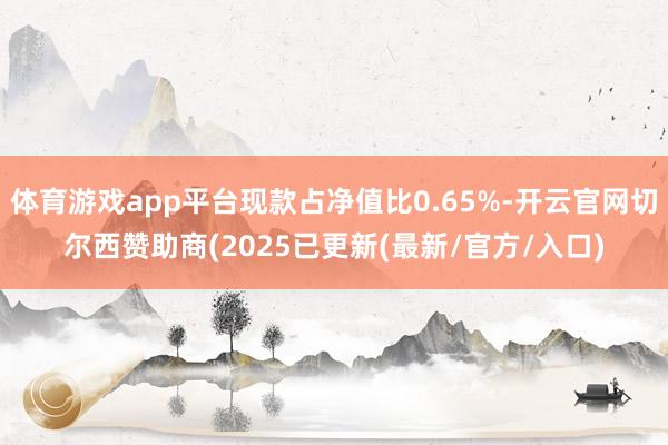 体育游戏app平台现款占净值比0.65%-开云官网切尔西赞助商(2025已更新(最新/官方/入口)
