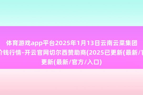 体育游戏app平台2025年1月13日云南云菜集团有限公司价钱行情-开云官网切尔西赞助商(2025已更新(最新/官方/入口)